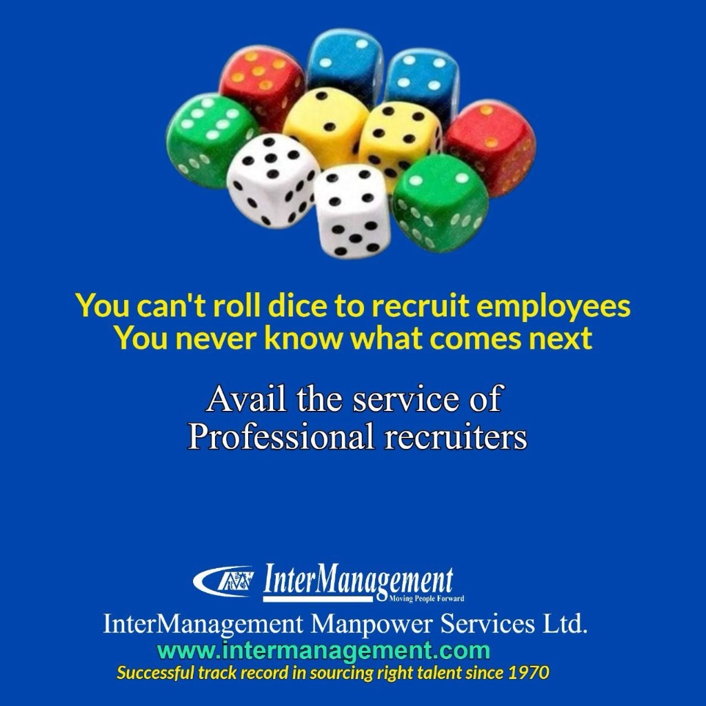 You cannot roll dice to recruit employees